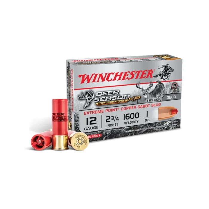 Cartucho Bala Winchester Cx.5 Cal.12 28gr Deer Season Lead Free Slug