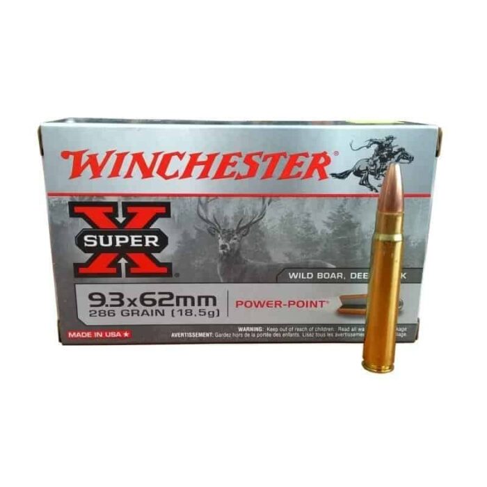 Balas Winchester 9,3X62mm 286gr Power point