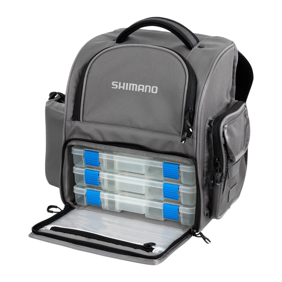 mochila shimano medium back pack & tackle box lugc 14 mochila shimano medium back pack & tackle box lugc 14