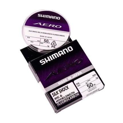 linha shimano aero slick shock fluoro id grey 50m