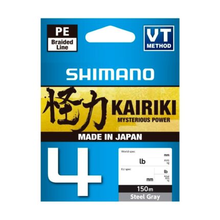 linha shimano kairiki 4 150m steel gray