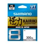linha shimano kairiki 8 300m 0.16mm 10.3kg steel gray